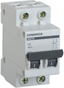 Автомат 2P 6А Generica (4.5 кА, C)