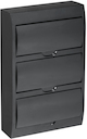 Корпус модульный пл. нав. ЩРН-П-36 черный черн. дв. IP41 IEK