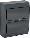 Корпус модульный пл. нав. ЩРН-П-24 черный черн. дв. IP41 IEK