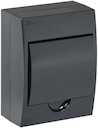 Корпус модульный пл. нав. ЩРН-П-6 черный черн. дв. IP41 IEK