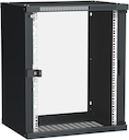 ITK Шкаф LINEA WE 15U 600x450мм дверь стекло черный