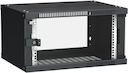 ITK Шкаф LINEA WE 6U 600x450мм дверь стекло черный