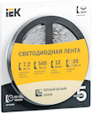 Лента LED 5м  блистер  LSR-3528W-WW120-9,6-IP20-12V IEK