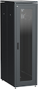 ITK Шкаф сетевой 19" LINEA N 42U 600х1000 мм стеклянная передняя дверь, задняя перфорированная черны