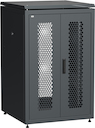 ITK Шкаф сетевой напольный 19" LINEA N 24U 800х800мм двустворчатая перфорированная дверь, задняя перфорированная черный