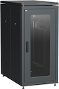 ITK Шкаф сетевой напольный 19" LINEA N 28U 600х1000мм стеклянная передняя дверь черный