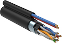 ITK Каб. F/UTP 5E 4х2х24AWG LDPE каб. пит. 2x0,75, 305м чер.