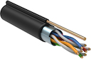 ITK Каб. F/UTP кат.5E 4х2х24AWG, LDPE трос 1,2мм, 305м чер.