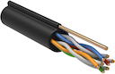 ITK Каб. U/UTP кат.5E 4х2х24AWG, LDPE трос 1,2мм, 305м чер.