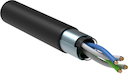 ITK Кабель связи витая пара F/UTP, кат.5E 2х2х24AWG solid, LDPE, 500м, черный