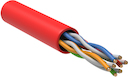 ITK Витая пара U/UTP кат.5E 4х2х24AWG solid LSZH нг(А)-HF красный (305м)