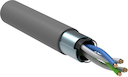 ITK Кабель связи витая пара F/UTP, кат.5E 2х2х24AWG solid, LSZH, 500м, серый