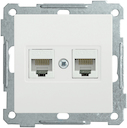РK10-2-Б Розетка 2-ая комп. RJ45 Cat5e BOLERO белый IEK