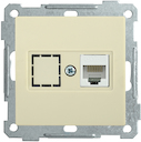 РK10-1-Б Розетка компьютерная RJ45 Cat5e BOLERO кремовый IEK