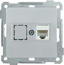 РK10-1-Б Розетка компьютерная RJ45 Cat5e BOLERO серебр. IEK