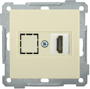 РHDMI-0-Б Розетка HDMI BOLERO кремовый IEK