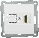 РHDMI-0-Б Розетка HDMI BOLERO белый IEK