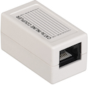 ITK Проходной адаптер кат.5E UTP, тип RJ45-RJ45 (8P8C), белый