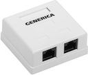 Розетка информационная настенная RJ45 кат.5E UTP 2 порта GENERICA