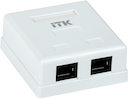 ITK Настенная инф. розетка RJ45, кат.5Е UTP, 2-порта