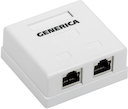 Розетка информационная настенная RJ45 кат.5E FTP 2 порта GENERICA