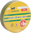 Изолента 0,13х15 мм желто-зеленая 20 метров IEK