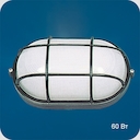 Round WP 60 21 02 Светильник IP54, овальный, 60 Вт, черный с решеткой