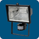 FL 150 s 02 Прожектор галогенный с датчиком IP54, 150 Вт, черный
