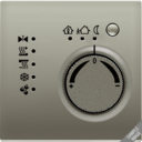 KNX-регулятор с ручкой для установки температуры; дарк