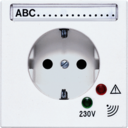Штепсельная розетка SCHUKO 16А 250V~ с защитой от перенапряжения и полем для надписи