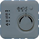 KNX-регулятор с шинным сопряжением с ручкой для установки температуры; серый