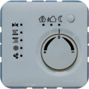 KNX-регулятор с шинным сопряжением с ручкой для установки температуры; светло-серый