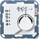 KNX-регулятор с ручкой для установки температуры; мокка