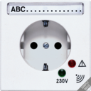Штепсельная розетка SCHUKO 16А 250V~ с защитой от перенапряжения и полем для надписи, оранжевая