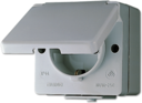 Штепсельная розетка SCHUKO для накладного монтажа IP44