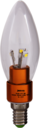 PLED-C37  CLEAR GOLD 3w 3000K 250 Lm E14 230/50 (-) Jazzway