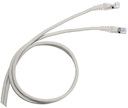 П-корд F/UTP 5е PVC 0,3м сер.
