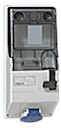 P17Щит.5мод.с блок. IP66 16А230B 2К+З