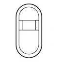 Накладка розетки для электробритвы без шторок, без заземления, одинарная, винтовые клеммы, цвет -...
