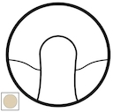 Крышка для вывода кабеля Celiane (слоновая кость)