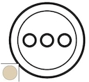 Крышка розетки информационной Celiane (3хRCA, слоновая кость)