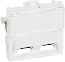 MOSAIC RJ45Х2 UTPКат.5 2мод45°