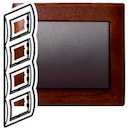 Рамка 4п вер Mahogany GL