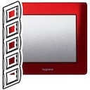 Рамка 5п вер Magic Red GL