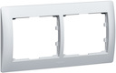 Рамка 2п гор Aluminium GL
