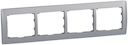 Рамка 4п гор Aluminium GL