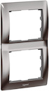 Рамка 2п вер Bl.Nickel GL