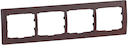 Рамка 4п гор Mahogany GL