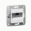 Розетка сетевая Cariva (RJ45, cat.6, UTP, под рамку, с/у, белая)