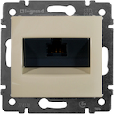 Розетка компьютерная Valena (RJ45, UTP, Cat.5e, под рамку, с/у, слоновая кость)